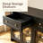 55” Sideboard Buffet Cabinet with Storage and LED Light