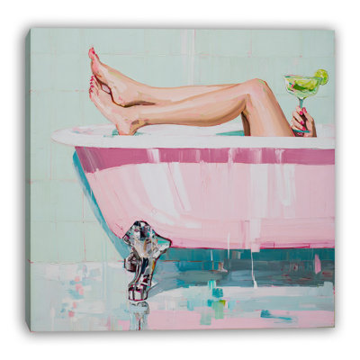 «Pink Retreat», art mural sur toile tendue