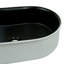 20" x 14" Textured Oval Vessel Sink – White Diamond Pattern Exterior with Black Interior