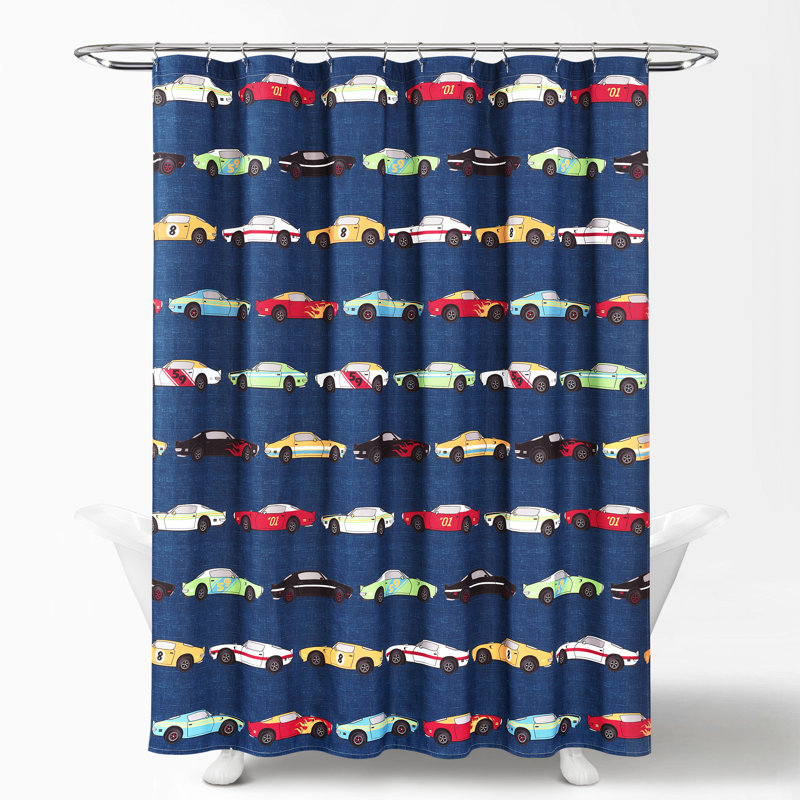 Rideau de douche simple voiture de course, Marine