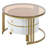 Stackable Coffee Table With 2 Drawers, Nesting Tables With Brown Tempered Glass, Set Of 2-246429484