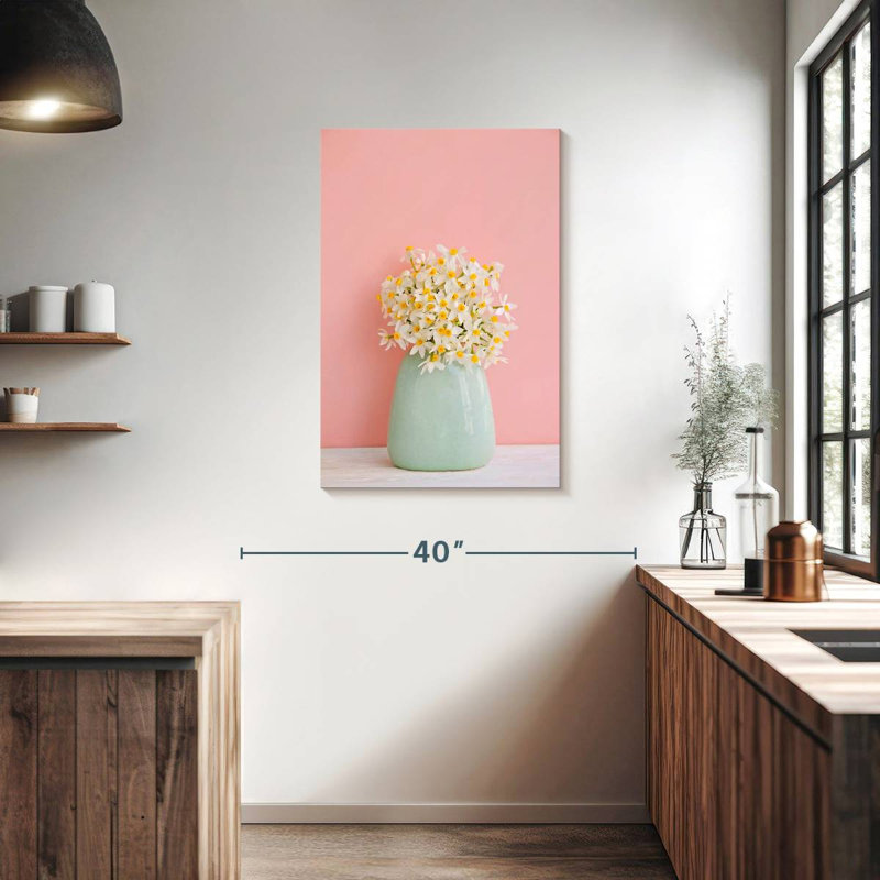 Jonquilles dans un vase, H 36 po x l 24 po