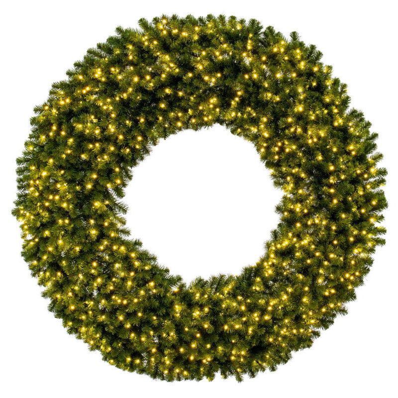 One Allium Way® 42" Deluxe Sequoia Pine Wreath WA 200WW, 17" H x 72" W x 72" D