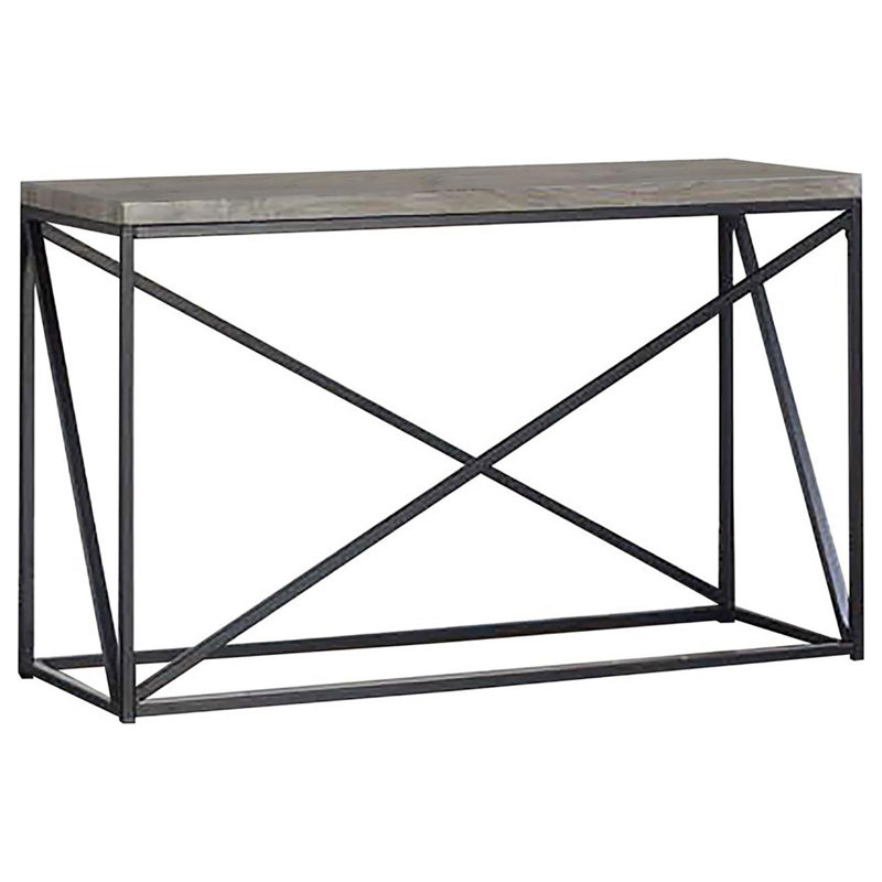 Sonoma Grey And Black Rectangular Sofa Table