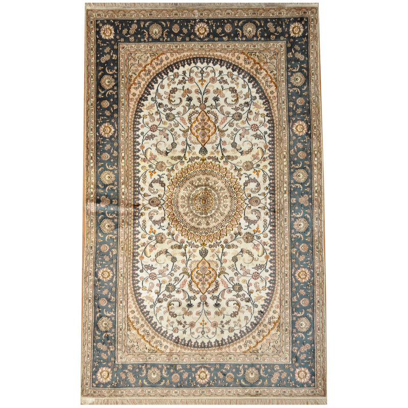 Tapis en soie noué à la main Sino Qum