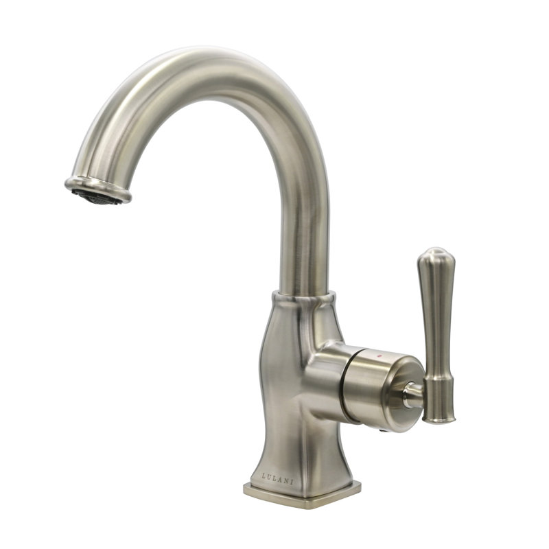 Lulani Aurora Single Hole Bathroom Faucet with Drain Assembly, Brushed Nickel