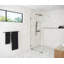 Venus 34 in. x 86.75 in. Fully Frameless Arched Single Fixed Shower Panel-575006611