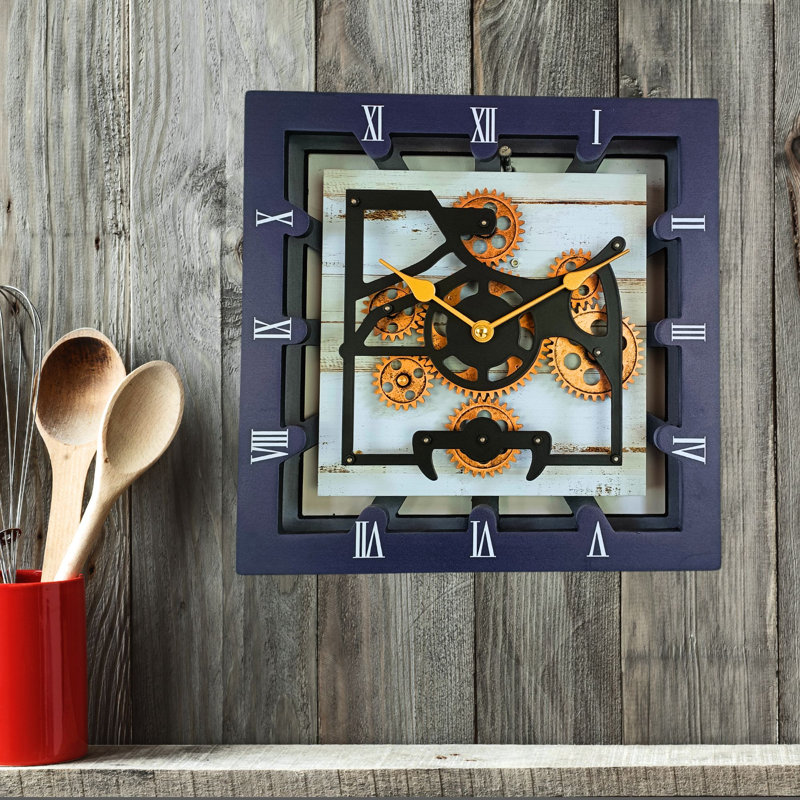 Solid Wood Wall Clock, Desert/Beige