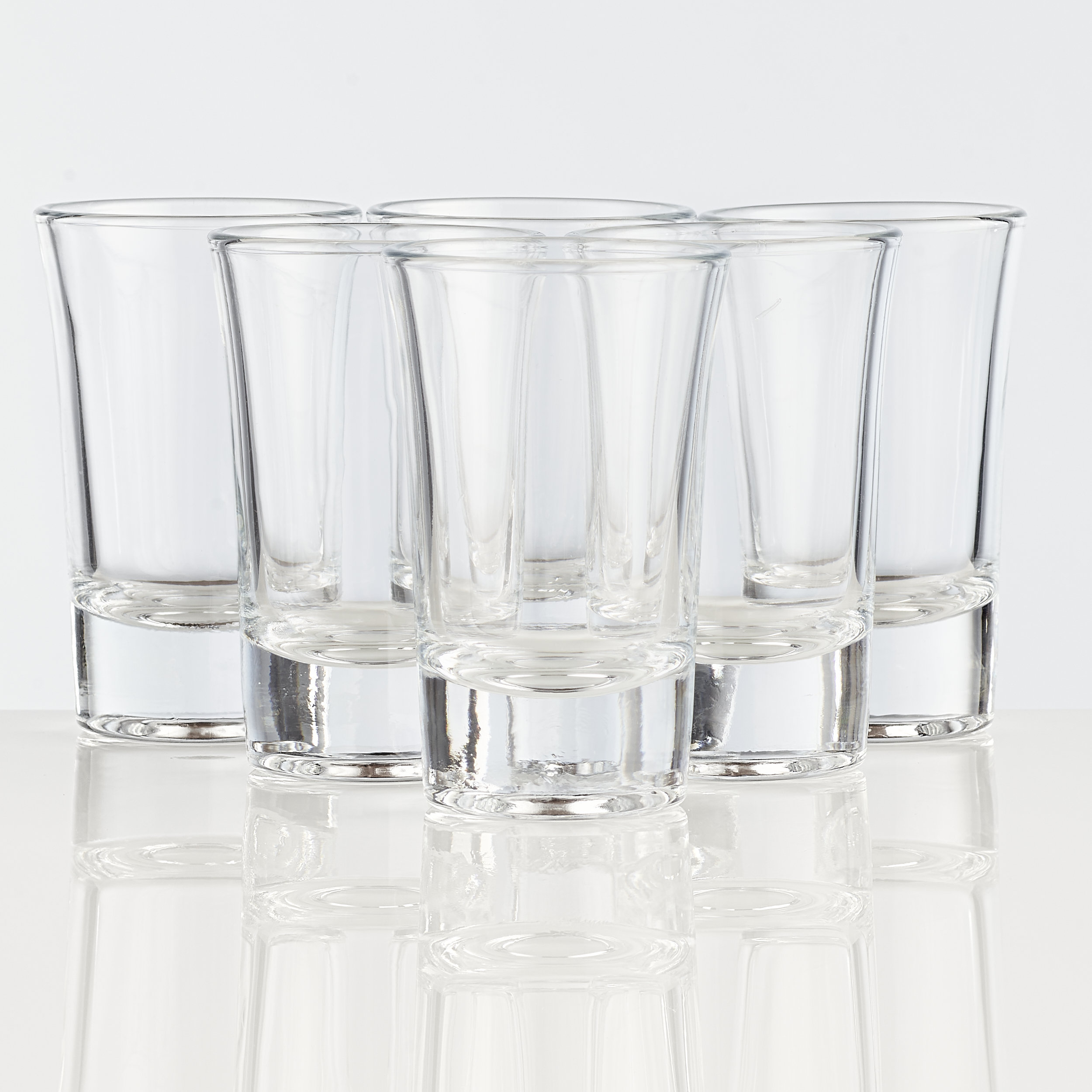 JoyJolt City Heavy Base Shot Glasses 2 oz. Every Day Drinking Glasses (Set  of 6) 