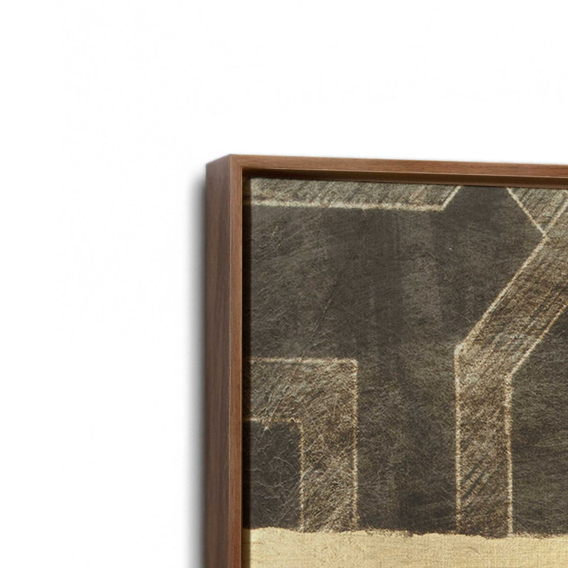 «Trellis Pattern III» par Ethan Harper, reproduction d'art, Brun, «Floater», reproduction encadrée sans passe-par