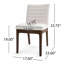 Chaises de salle à manger rembourrées avec pieds en caoutchouc (ensemble de 2), beige clair