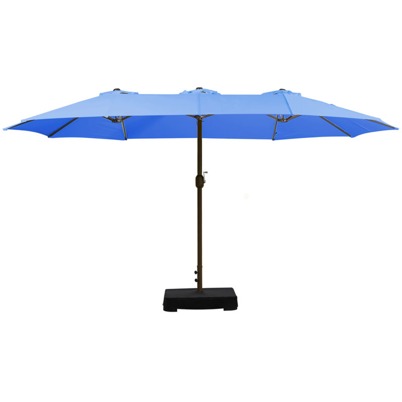 Parasol de marché rectangulaire Ocilla, Bleu