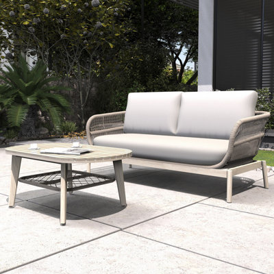 Colpin Acacia Wood 2-Person Outdoor Conversation Set