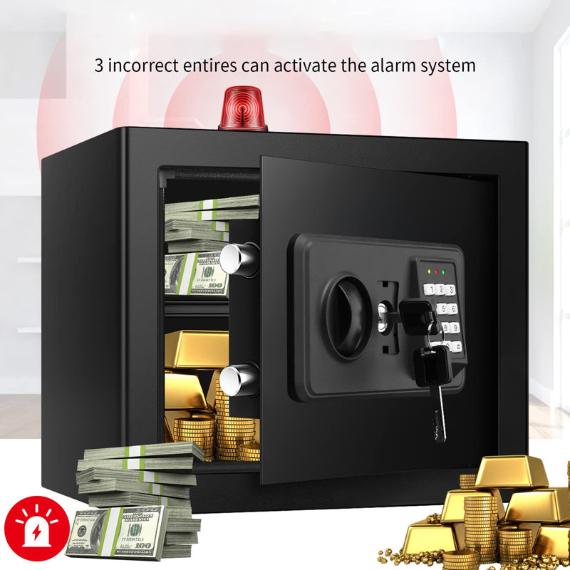 Security Safe Lock, 11.81" H x 14.57" W x 12.2" D
