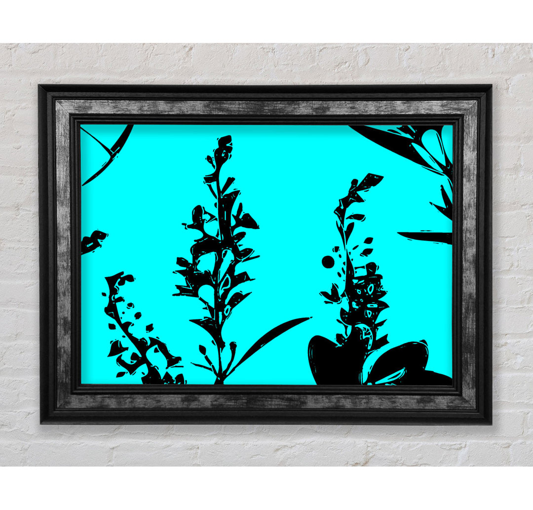 Gerahmtes Leinwandbild Freshness Of Beauty Aqua Black