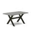 Table de salle à manger 5 pièces avec 4 chaises rembourrées et dossier en treillis-516188970