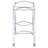 2-Tier Rectangular Glass Shelf Metal Bar Cart