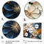 «White Blue Petal Mosaics - Abstract Botanicals», impressions encadrées-1129586037-1129586024