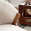 Chaises d'appoint modernes en tissu de velours avec structure en bois massif, chaises rembourrées pour le salon ou le coin lecture-782639059