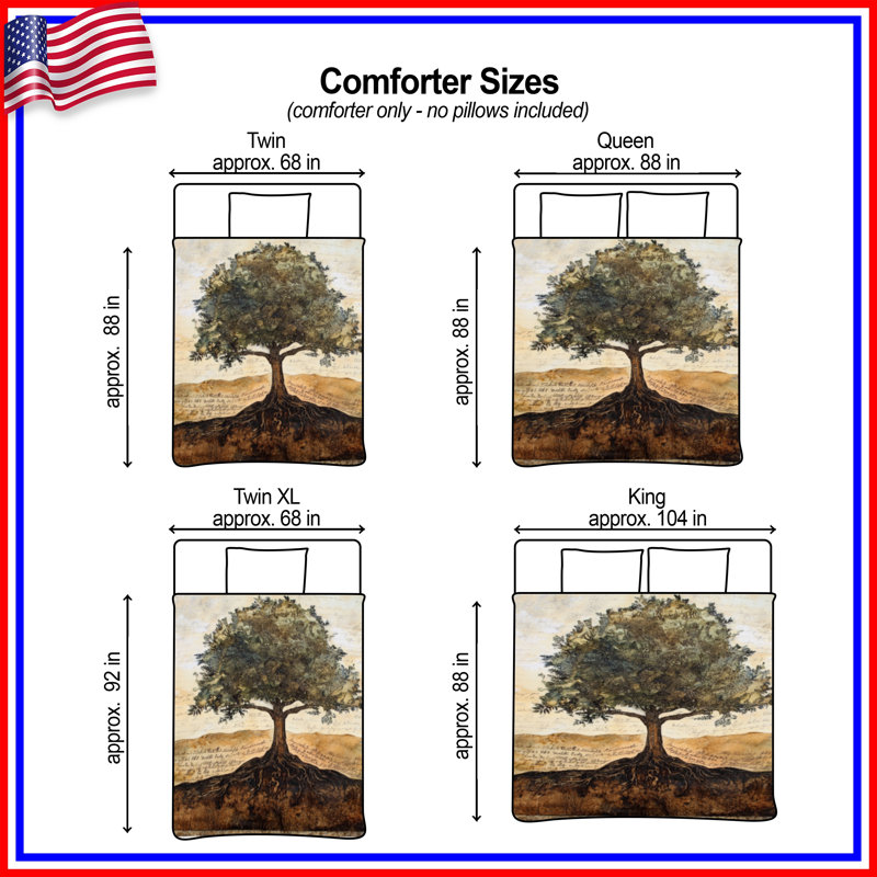 Tree With Roots Comforter, Twin