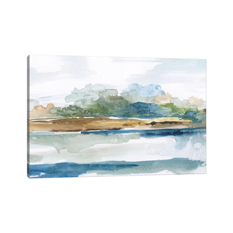 Blue Solace by Nan - Painting on Canvas, Wrapped Canvas, 66.04 cm H x 45.72 cm W x 1.91 cm D