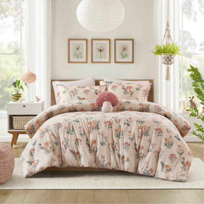 4- Piece Full/Queen Mushroom Garden Comforter Set