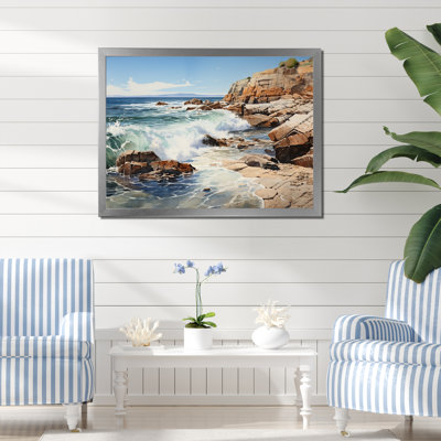 Sachem Rocky Beach, textures rocheuses sur toile