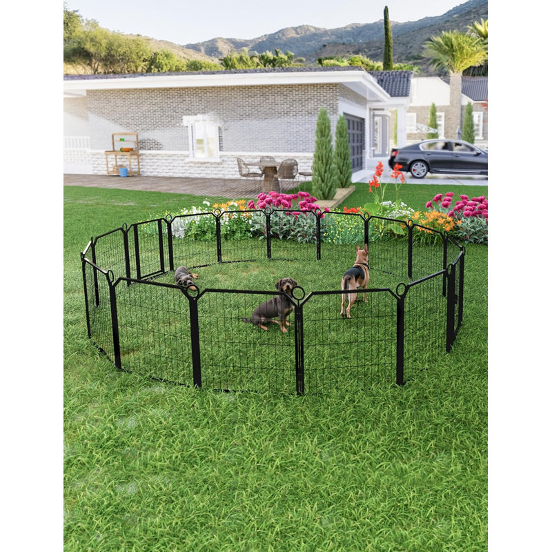 Panel Steel Pet Barrier With Door, 60.96cm H  x 56.52cm W