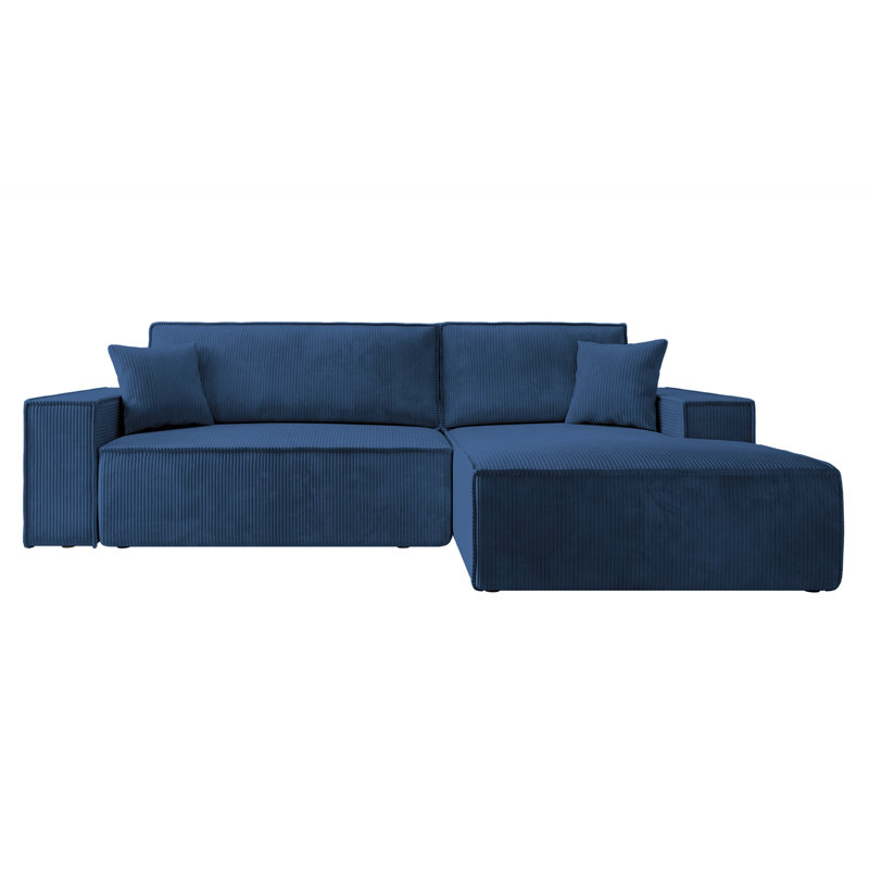 Chadman Sofa & Chaise, Navy Blue, Right Hand Facing