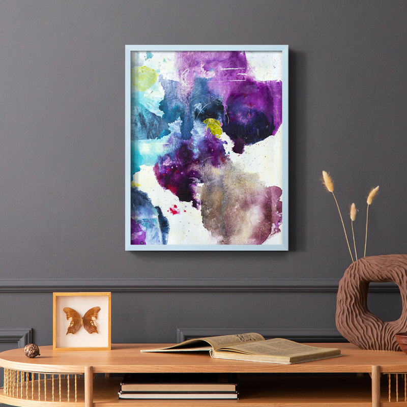 «Dreaming II», reproduction encadrée - bois massif, Bleu, H 10 po x l 8 po