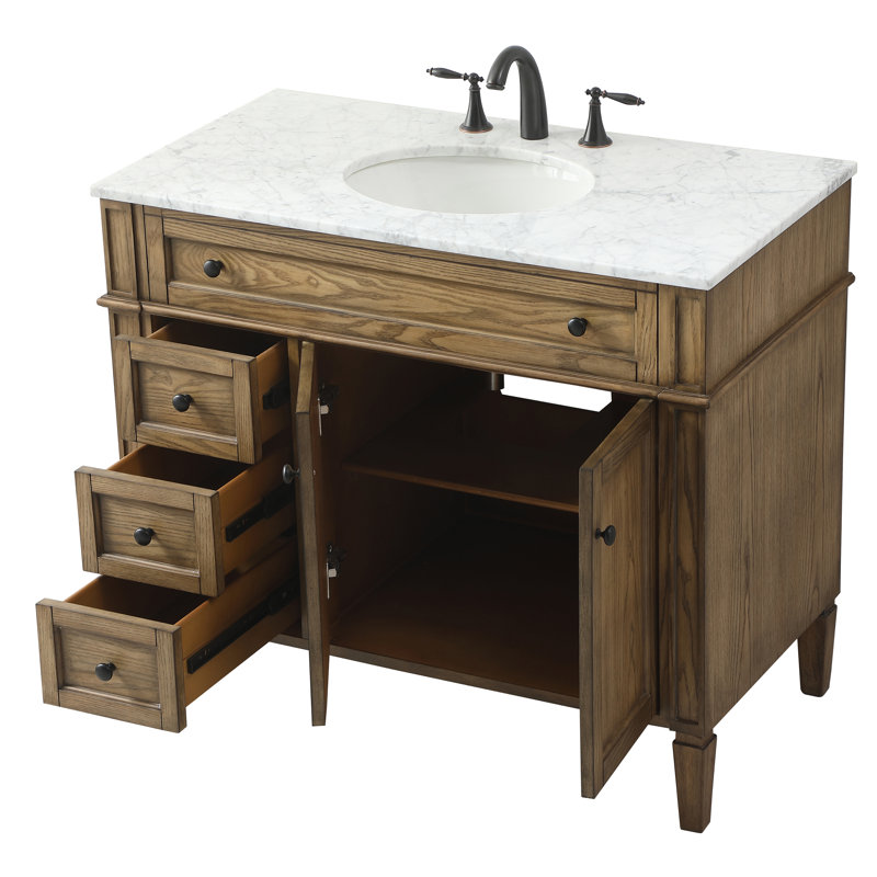 Meuble-lavabo simple 40 po Rivers, Driftwood