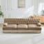 Canapé modulaire en tissu de velours 3 places avec frange, capitonnage et conception ergonomique-990996028