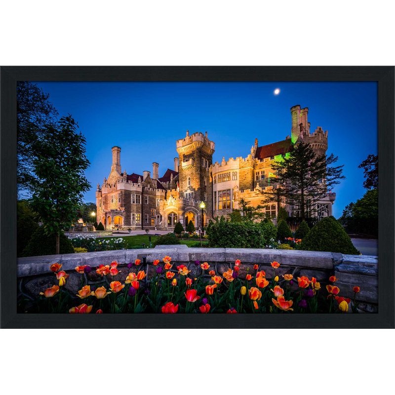 «Casa Loma Ontario Canada», reproduction de photo encadrée, H 21,5 po x l 27,5 po x P 0,75 po, Cadre espresso