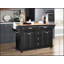 Îlot de cuisine roulant avec plateau en bois manufacturé Makhel-487299107