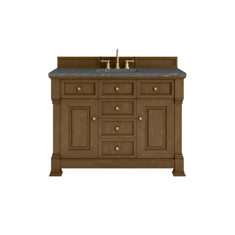 Brookfield 48'' W Single Vanity, Parisien Bleu, Honey Oak, Widespread