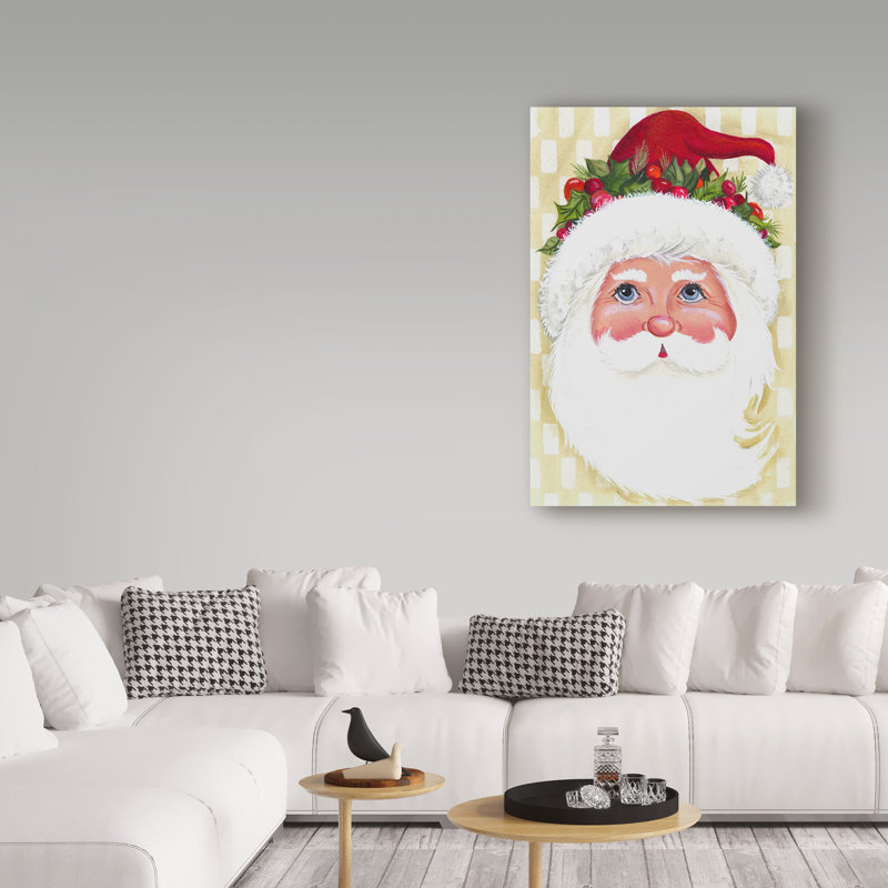 Canvasart de père noël traditionnel, H 24 po x l 16 po x P 2 po