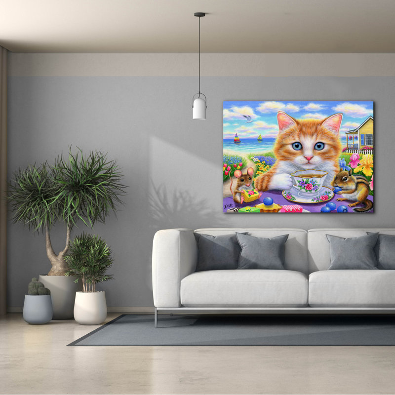 «Tea By The Sea» par Bridget Voth, H 40 po x l 54 po x P 1,5 po