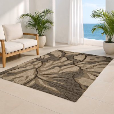 Tapis intérieur et extérieur gris Nature