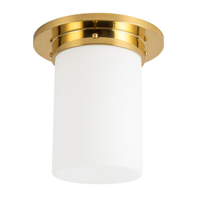 Mineral 8-in Brass Flush Mount
