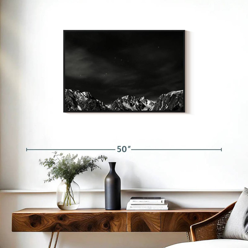 Starlit Sierra Nevada, Floating Frame Black, 31" X 21"