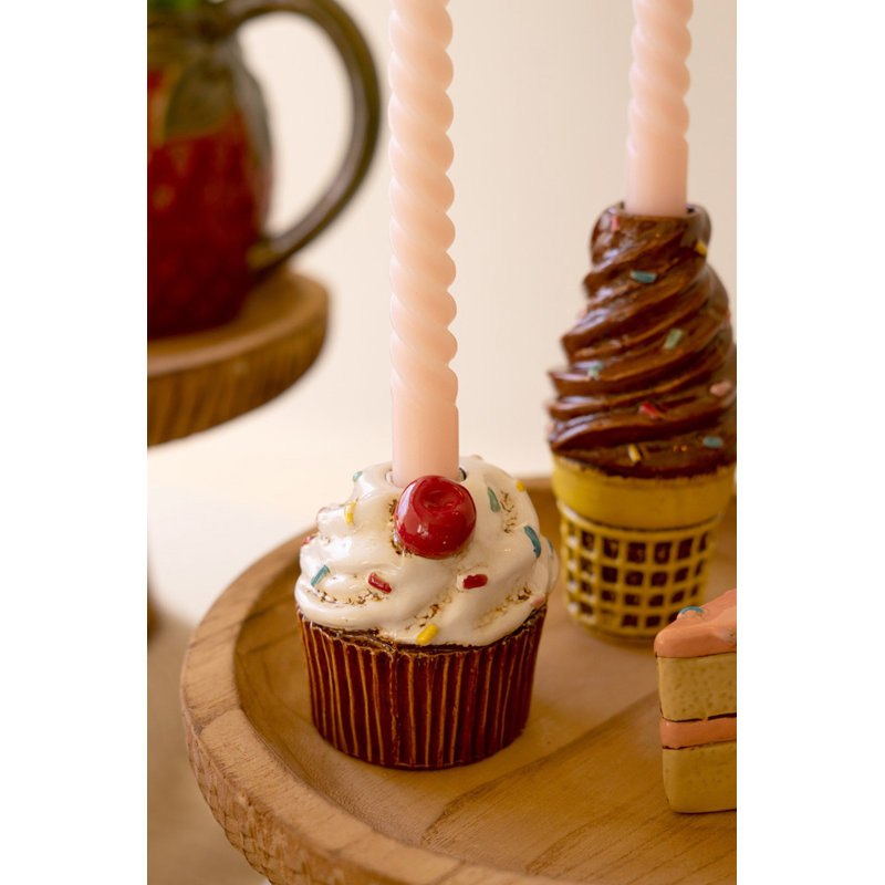  Ensemble de porte-bougies inspirés du dessert - 5 po de hauteur en céramique