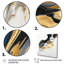Donalynn noir, blanc et or liquide I - 3 pièces sur toile-87912595-87912590