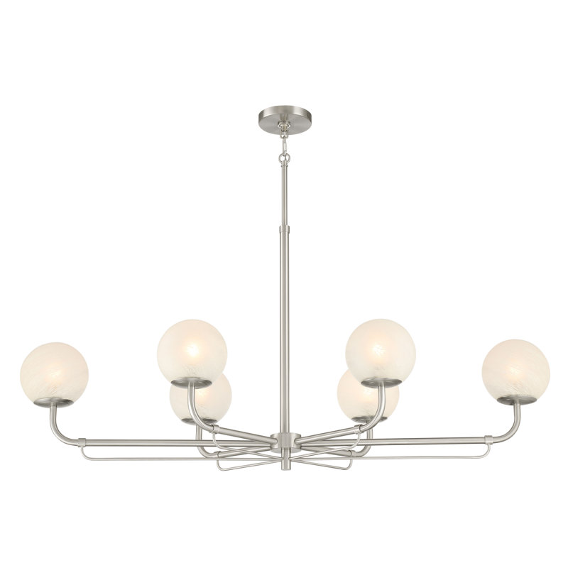 6 LIGHT ISLAND, Brushed Nickel