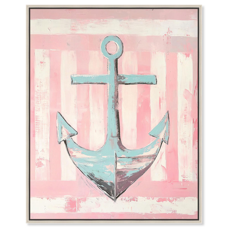 «Sea Anchor» par Art Remedy, Noir, H 21 po x l 17 po, Cadre flottant
