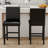 Sauhal 25' H Faux Leather Upholsted Solid Wood Counter Stool with Low Back-2114251977