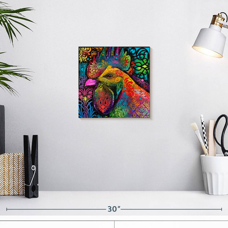 Tourbillon de coq, H 10 po x l 10 po