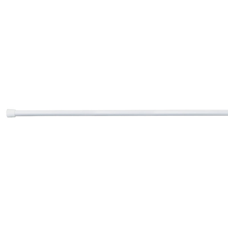 White Stainless Steel Adjustable Tension Shower Curtain Rod
