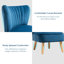 Fauteuil de chambre en velours de 53,34 cm de large Tintah-1211262104