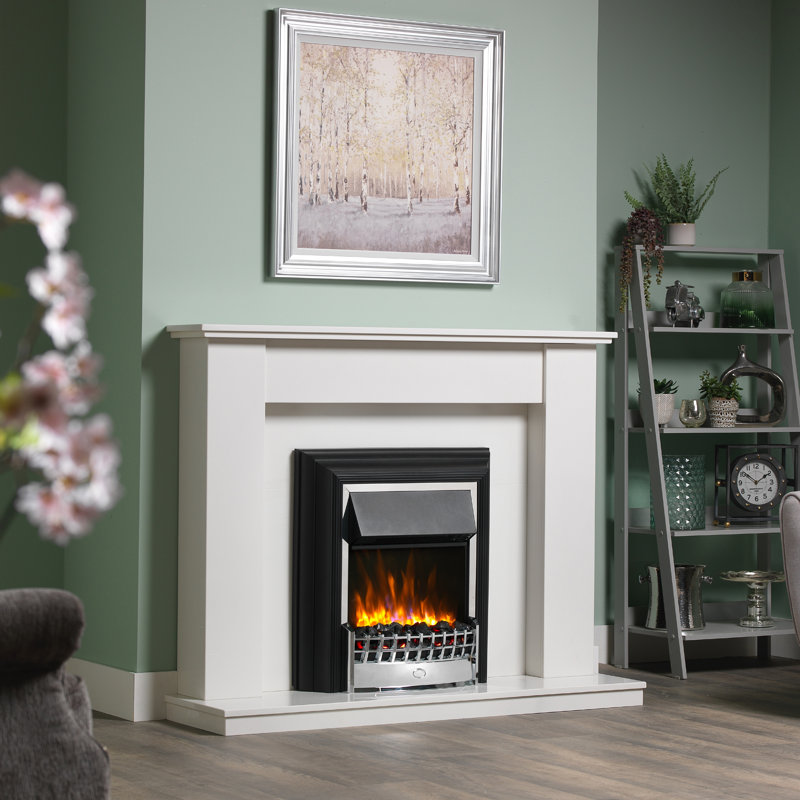 Dimplex Cheriton Deluxe Freestanding Electric Fire, 63.9cm W , Chrome