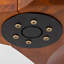 Ventilateur de plafond en bois massif 36 po, extérieur, 3 pales, sans lumière, noyer, pour porche de chambre à coucher pour patio, télécommande, résistant à l'eau